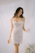Load image into Gallery viewer, Lace Bustier Mini Dress and Wrap Around Silk Robe Set