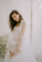 Load image into Gallery viewer, Bustier Tulle Mini Dress with 3D Lace Appliqué and Silk Wrap Set